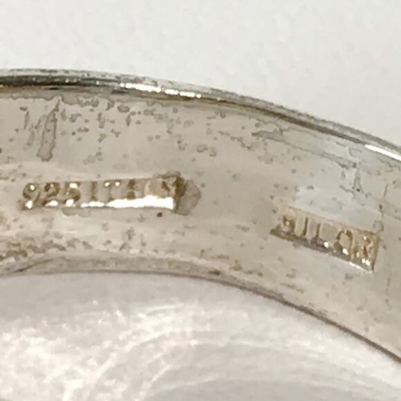 Vintage 925 Sterling Silver Milor Italy Ribbed Puffy Abstract Modern Ring 7 - Picture 2 of 15